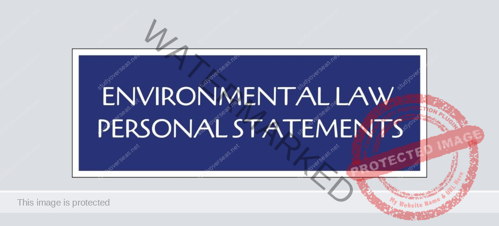 Environmental Law Personal Statement Examples and Samples