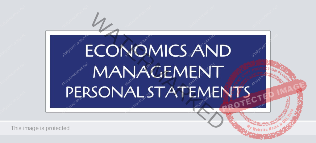 Economics and Management Personal Statement Examples samples