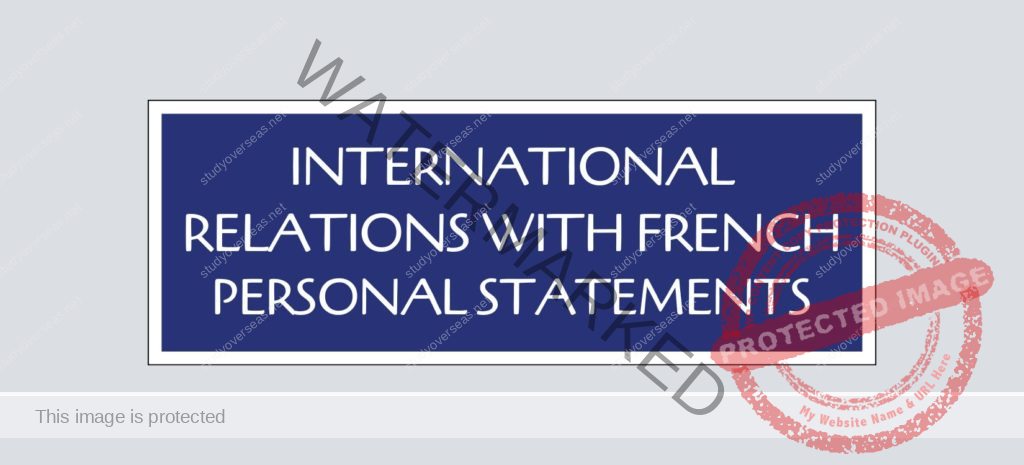 International Relations with French Personal Statement Examples samples