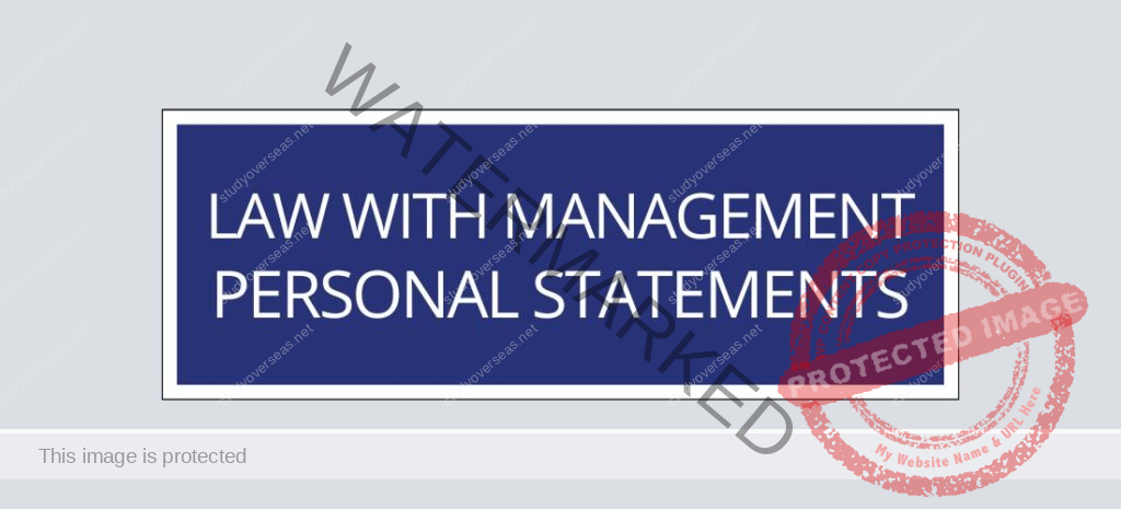 Law with Management Personal Statement Examples samples